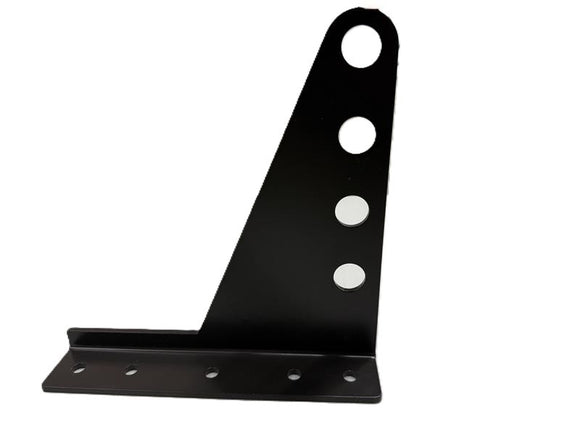 Drift Solar 4-Pipe Bolt-Down Fence-Style Bracket with 1/2" Fastening Holes - Dark Bronze