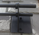 Black Aluminum No-Flash 2-Pipe Upright Bracket-4