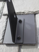 Black Aluminum No-Flash 2-Pipe Upright Bracket-3